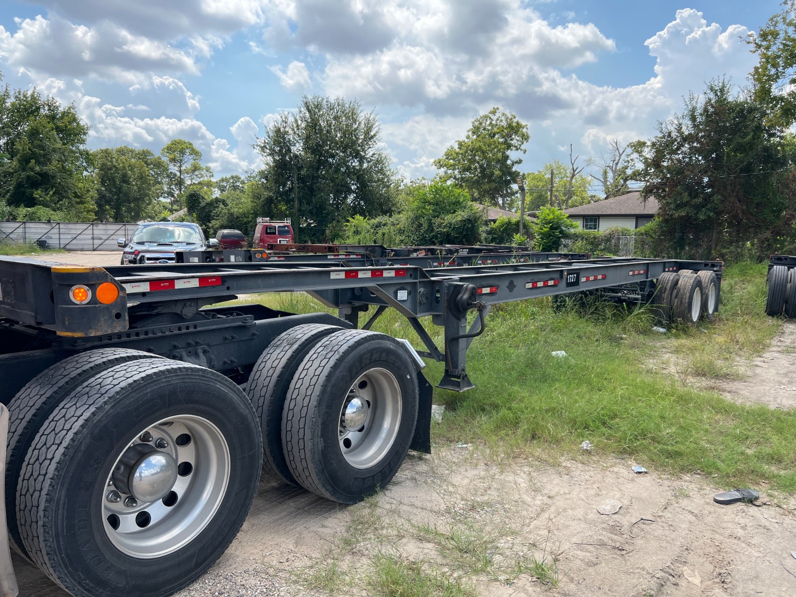 Tandem axle chassis in Houston yard